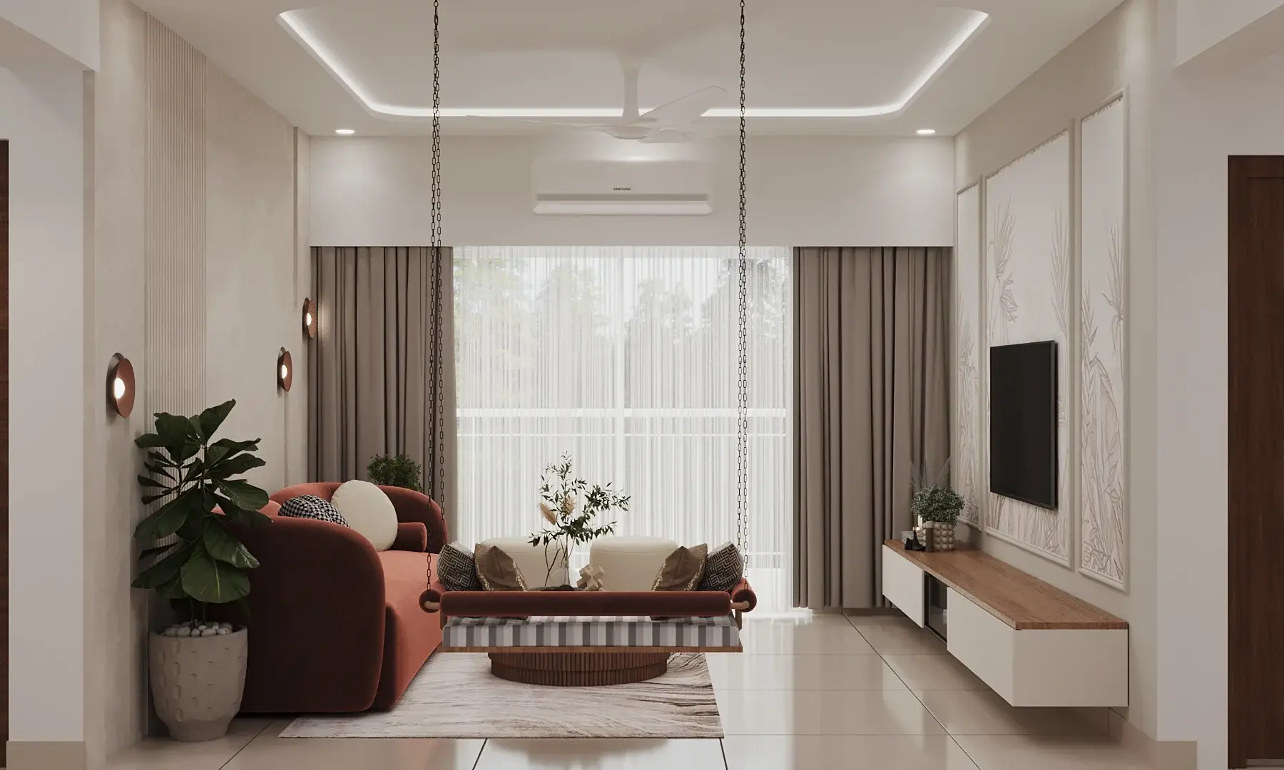 Luxury Living Room Interior Design Service Interiosplash